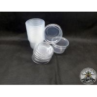 Plastic transparent container round  80ml